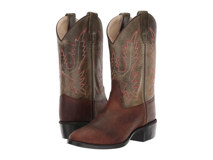 Old West Kids Boots - Olive R Toe