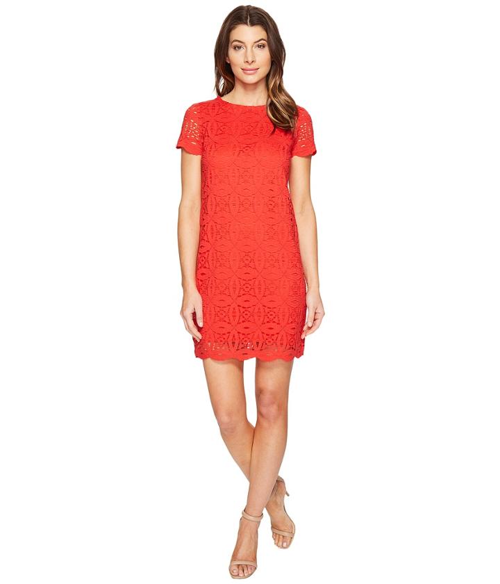 Maggy London - Geo Petal Lace Shift Dress