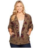Lucky Brand - Plus Size Printed Short Sleeve Military