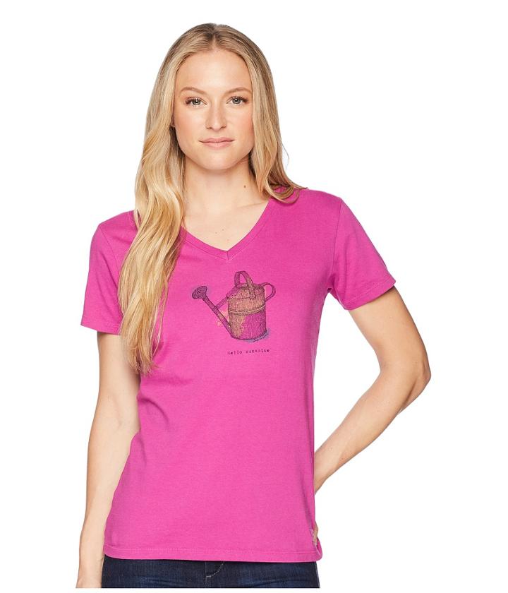 Life Is Good - Hello Sunshine Garden Crusher Vee Tee