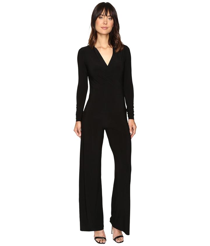 Kamalikulture By Norma Kamali - Long Sleeve Modern Side Drape Jumpsuit