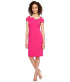 Adrianna Papell - Jetset Stretch Sheath Dress With Origami Neckline