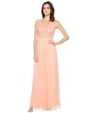Adrianna Papell - Sleeveless Bead Gown With Shear Waistband