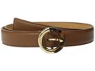 Michael Michael Kors - 25mm Feather Edge Pebble Panel Belt On Metal Buckle