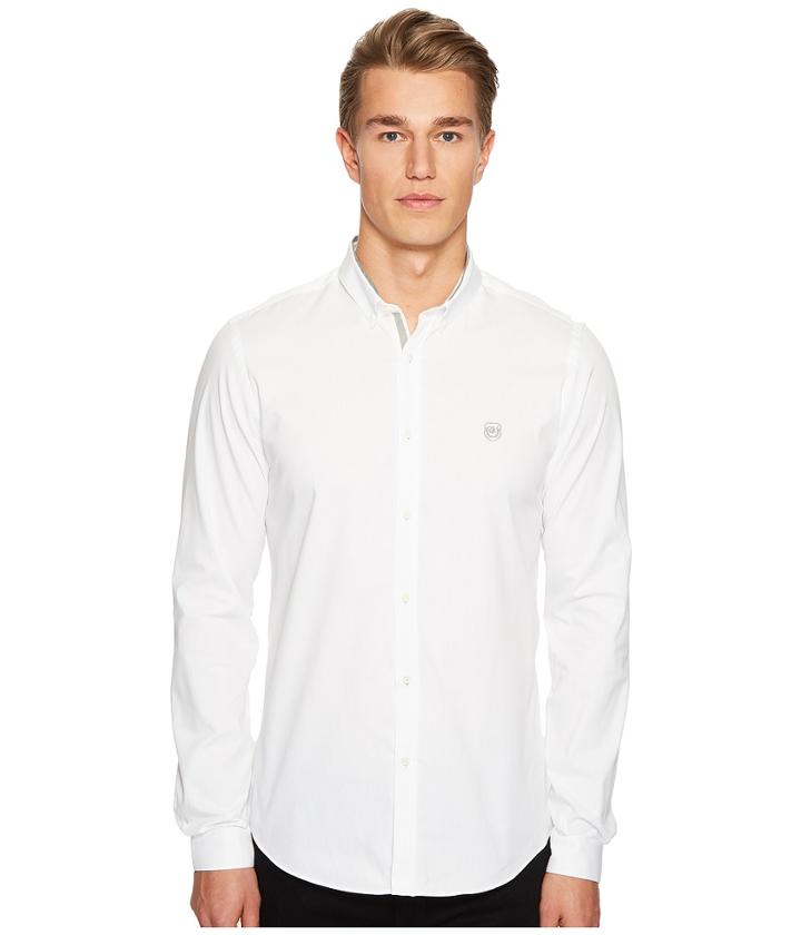 The Kooples - Oxford Shirt Officer Collar With Grosgrain And Embroidery