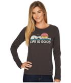 Life Is Good - Guitar Dog Long Sleeve Crusher Tee