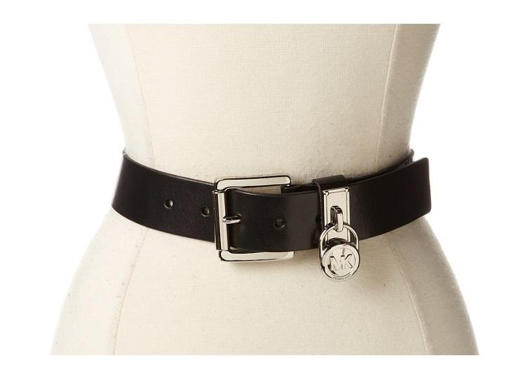 Michael Michael Kors 38mm Leather Panel On Roller Bar With Hamilton Lock