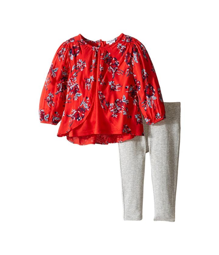 Splendid Littles - Printed Slub Jersey/print Rayon Long Sleeve Set