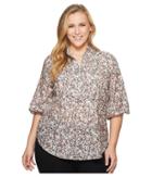 Lauren Ralph Lauren - Plus Size Cotton-silk Floral Tunic Top