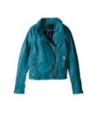 Blank Nyc Kids - Vegan Leather Moto Jacket In Teal