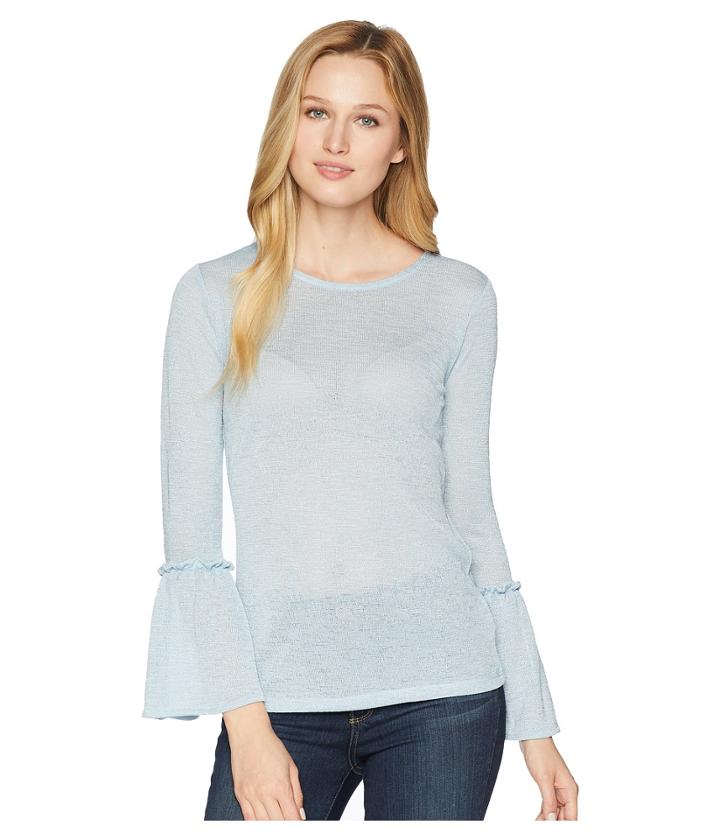 Michael Michael Kors - Solid Ruffle Sleeve Top