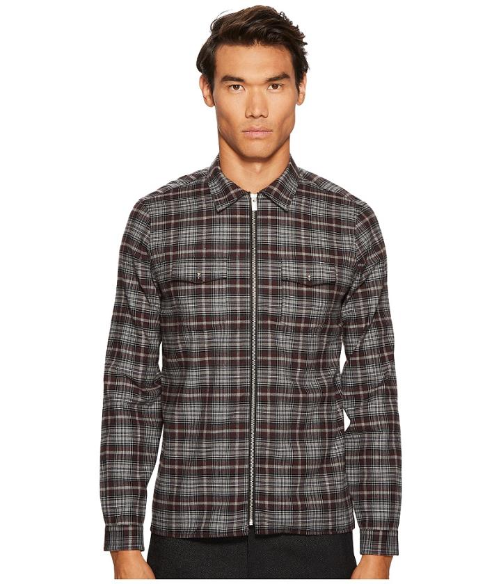 The Kooples - Shirt With Officer Collar Placket Piping Elbow Pads