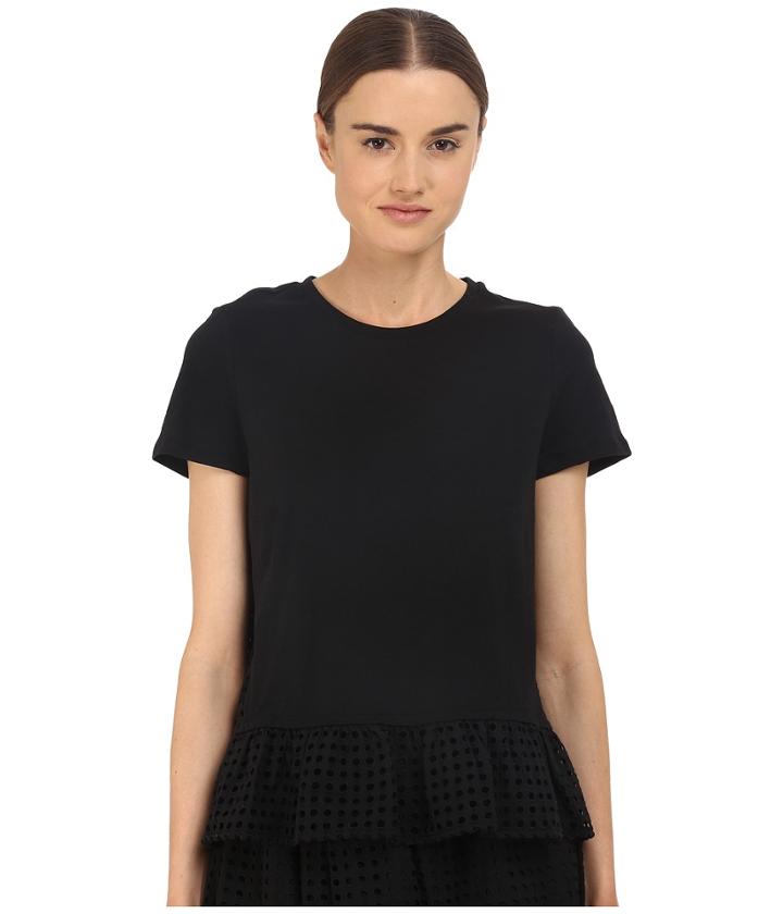 Kate Spade New York - Dot Eyelet Inset Tee