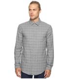 Original Penguin - Long Sleeve Heathered Windowpane Woven Shirt