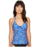 Nautica - Cottage Paisley Lace-up Tankini Top