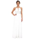 Aidan Mattox Chiffon Grecian Gown With Beaded Trim