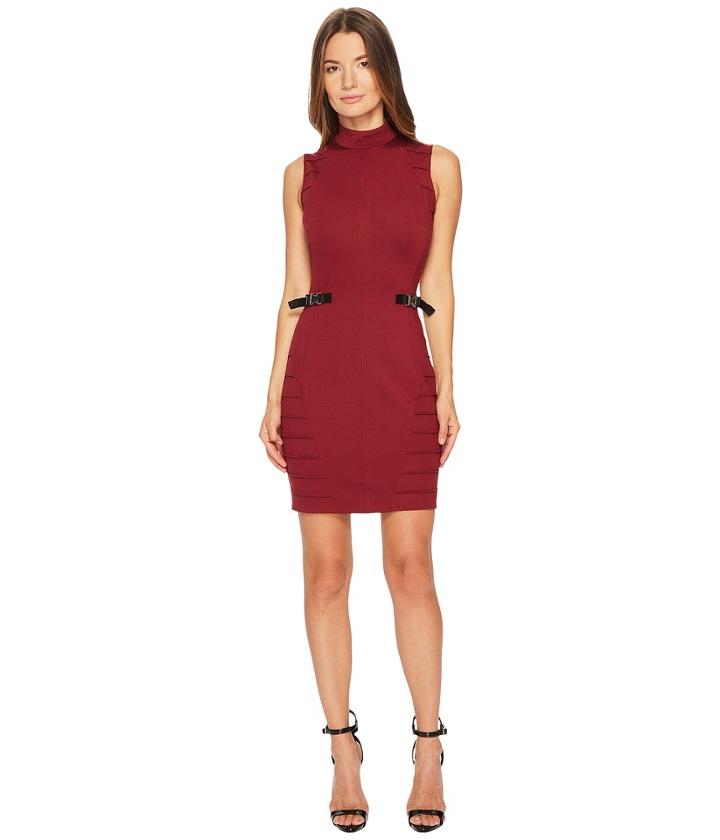 Versace Jeans - Stretch Mock Neck Buckle Dress