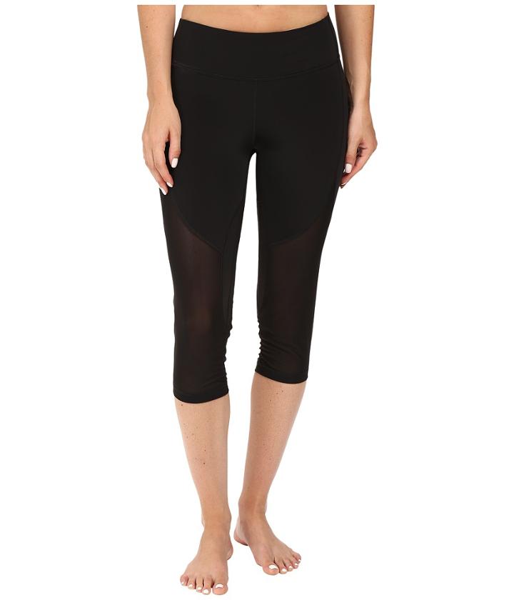 Zobha - Fitted Capris With Contrast Mesh