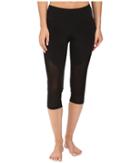Zobha - Fitted Capris With Contrast Mesh