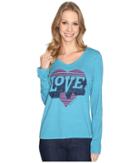 Life Is Good - Love Heart Long Sleeve Cool Vee
