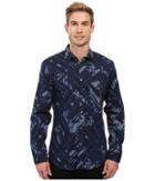 Calvin Klein - Long Sleeve Geometric Camo Print Shirt