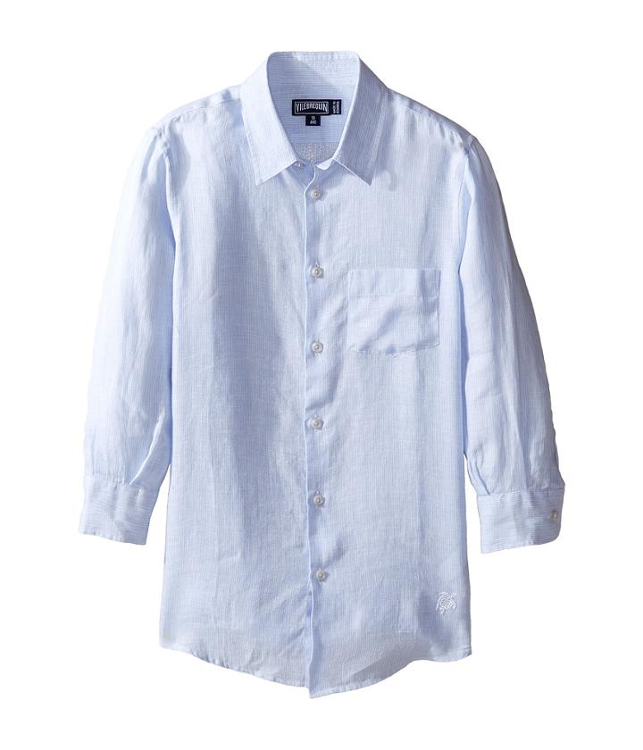 Vilebrequin Kids - Striped Linen Long Sleeve Top