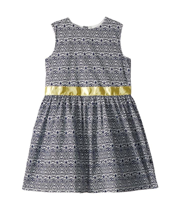 Toobydoo - Navy And Yellow Garden Party Dress