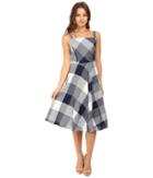 Christin Michaels - Amie Seersucker Gingham Fit And Flare Dress