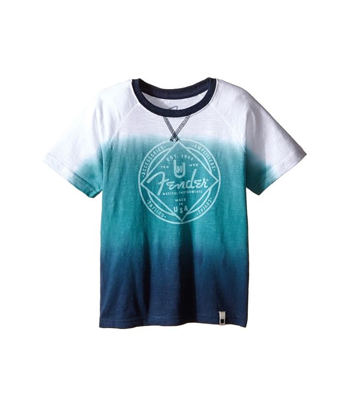 Lucky Brand Kids - Ombre Tee W/ Fender Logo And Contrast Colored Ringer Neck