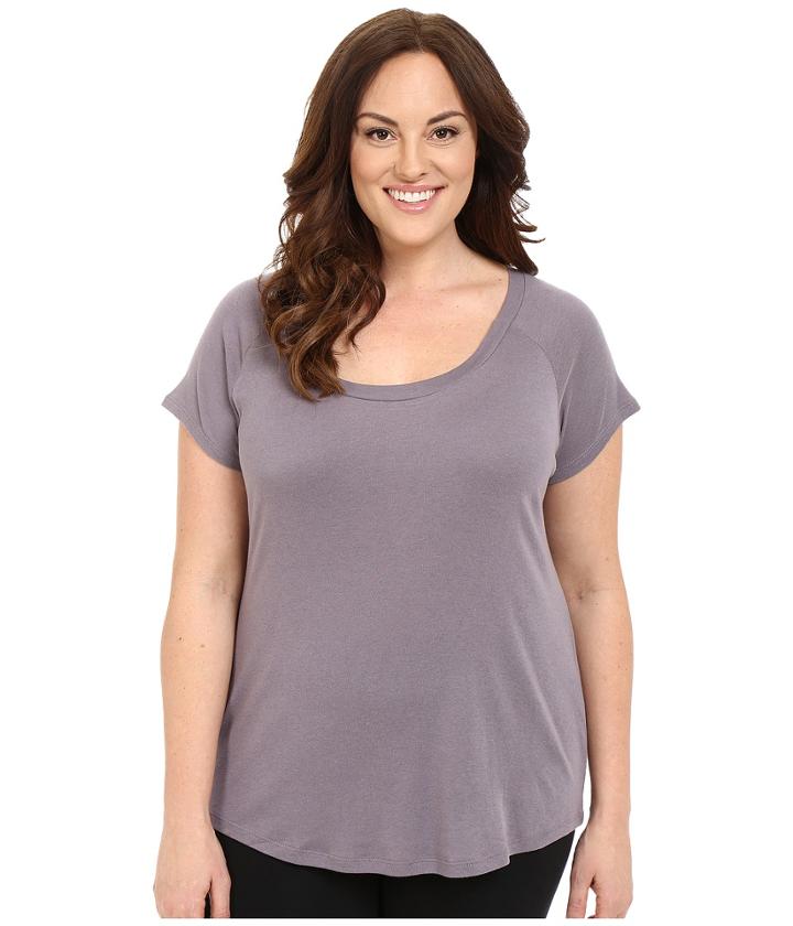 Yummie By Heather Thomson - Plus Size Baby Rib Short Sleeve Raglan