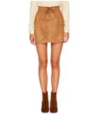 Jack By Bb Dakota - Darling Woven Suede Lace-up Skirt