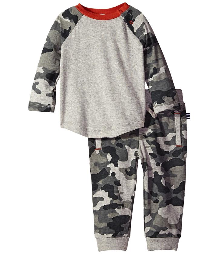 Splendid Littles - Raglan Crew With Printed Camo Set
