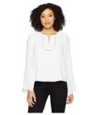Vince Camuto - Bell Sleeve Tassle Tie Neck Blouse With Faggoting