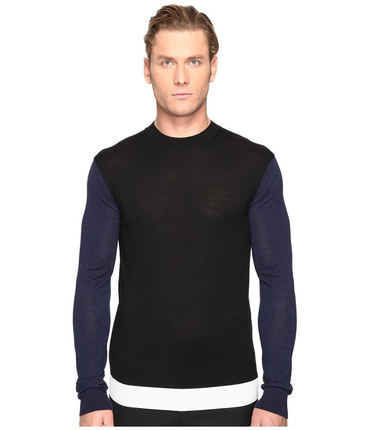 Mcq - Color Block Crew Neck Sweater