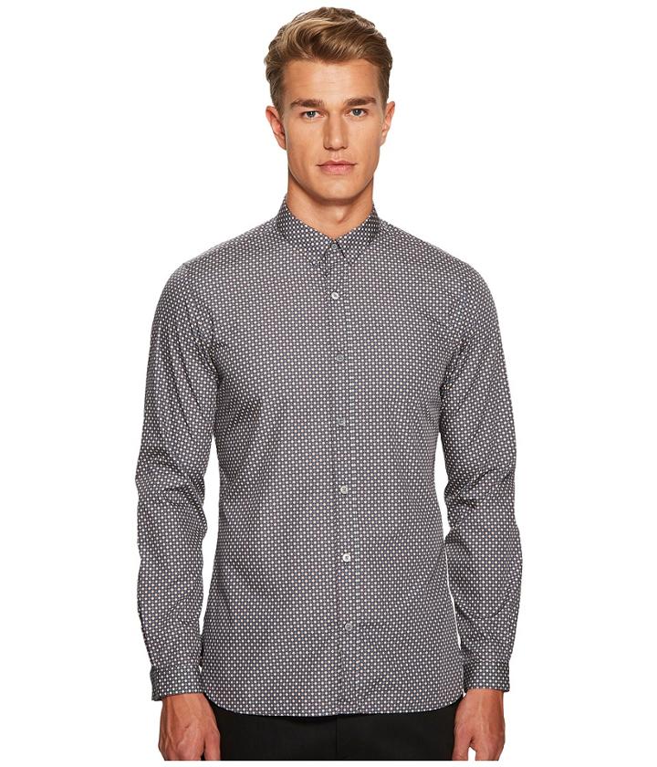 The Kooples - Classic Collar Print Shirt With A Straight Hem