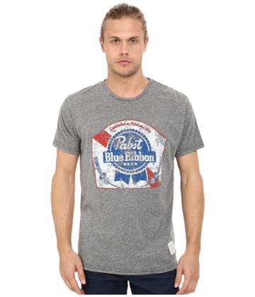 The Original Retro Brand - Textured Tri-blend Pabst Blue Ribbon Tee