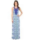 Hale Bob - Eye Candy Maxi Dress W/ Crochet Neckline
