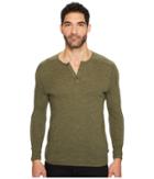 John Varvatos Star U.s.a. - Long Sleeve Knit Henley With Vertical Pickstitch Sleeve Seam Detail K3253t3b