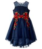 Nanette Lepore Kids - Sequin And Mesh Bodice With Embroidery On High-low Hem Dress
