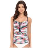 Tommy Bahama - Show Your Stripes Over The Shoulder Cup Long Tankini