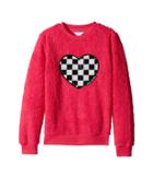 Little Marc Jacobs - Soft Faux Fur Heart Illustration Long Sleeve Sweatshirt