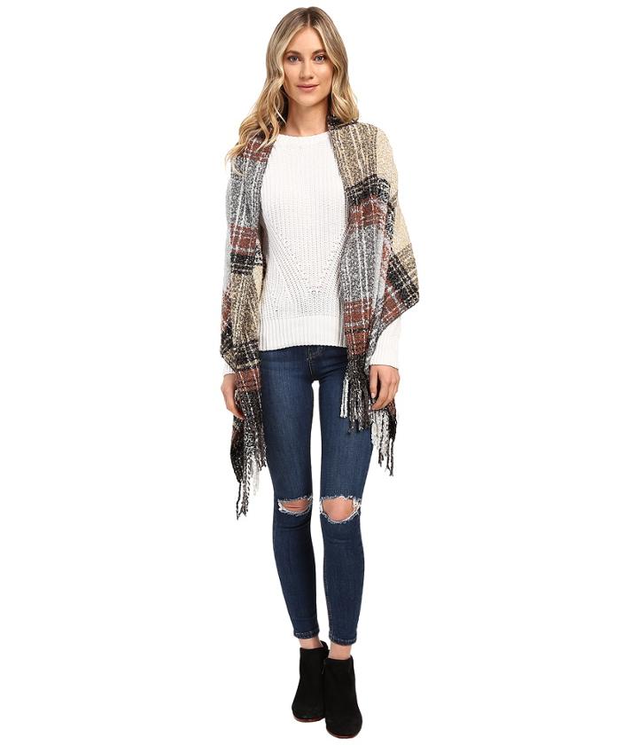 Echo Design - Lofty Plaid Hooded Ruana