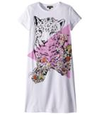 Roberto Cavalli Kids - Short Sleeve Leopard Graphic T-shirt Dress