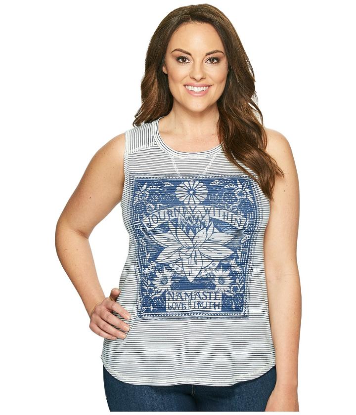 Lucky Brand - Plus Size Striped Matchbox Tank Top