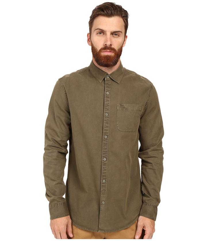 Original Penguin - Long Sleeve Garment Dye Woven