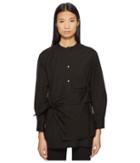 Y's By Yohji Yamamoto - K-collarless Tie Front Button Up Shirt