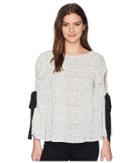 Vince Camuto - Bell Sleeve Flower Ditsy Tie Cold Shoulder Blouse