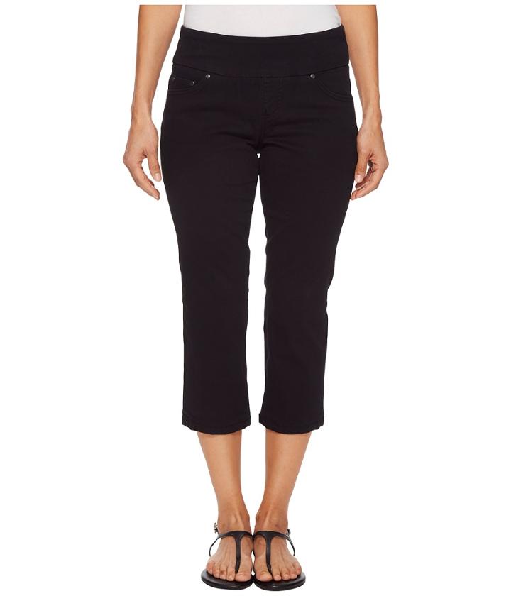 Jag Jeans Petite - Petite Peri Straight Pull-on Twill Crop In Black