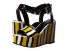 Just Cavalli - Striped Printed Leather And Patent Leather