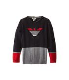 Armani Junior - Color Block Sweater W/ Ombre Logo